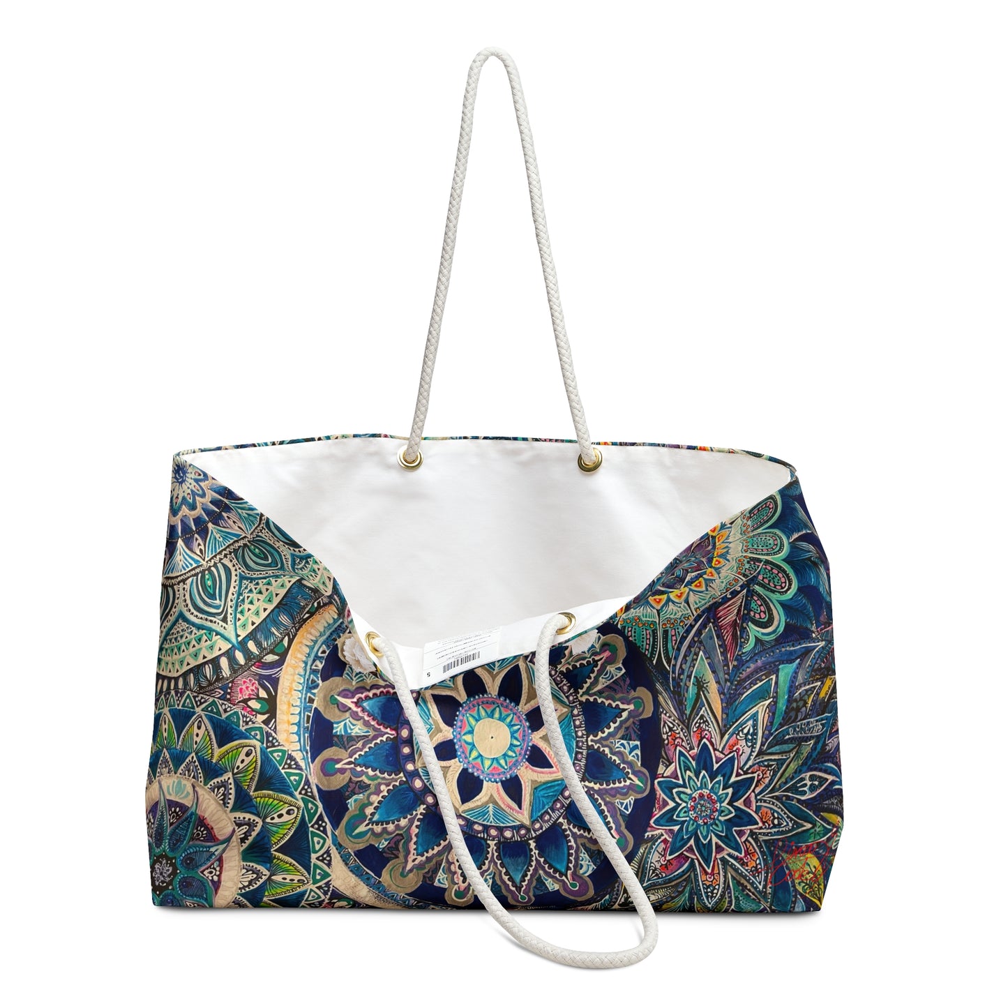 "Blue Mood" artwork printed Weekender Bag