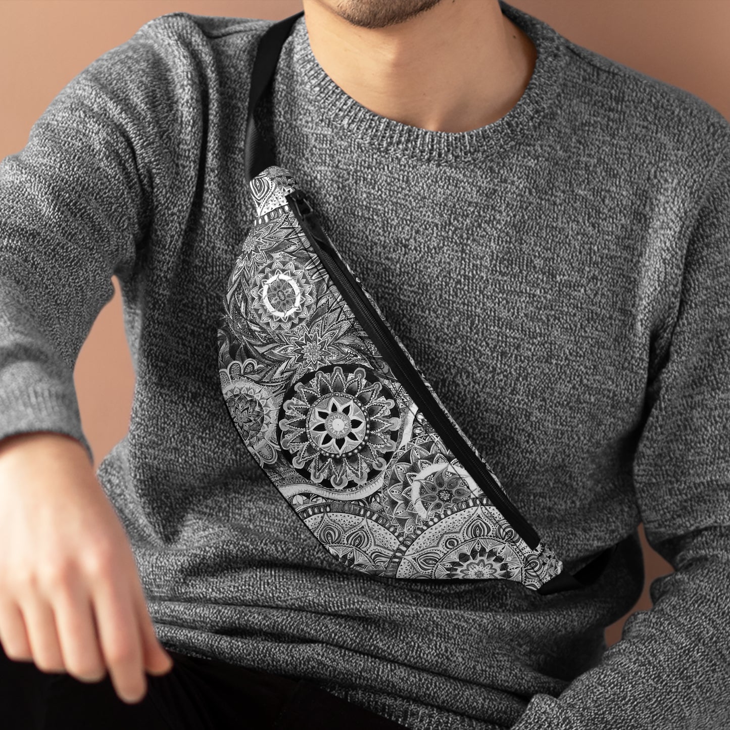 B&W Mandala - Fanny Pack