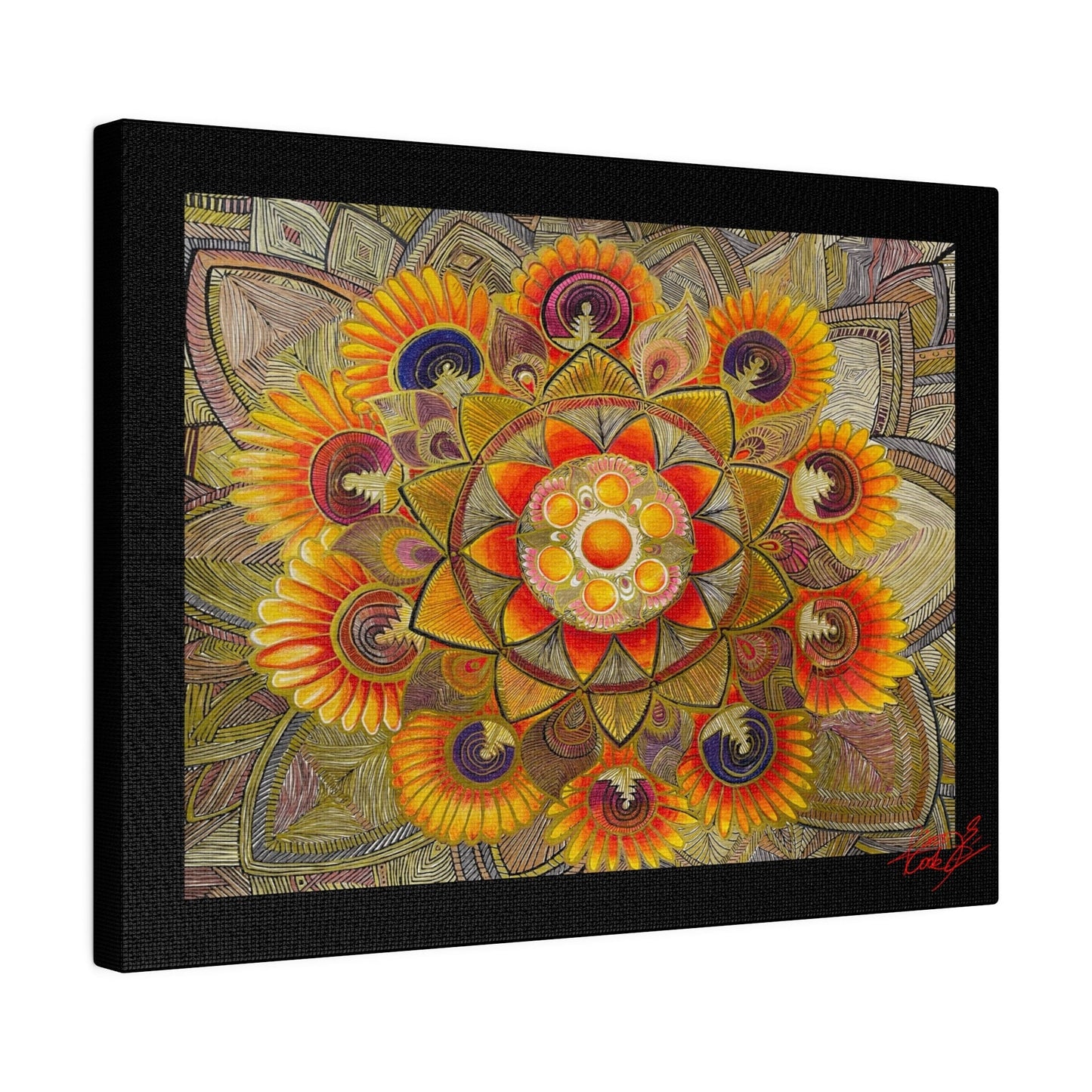 Gold Mandala by Aina Cook (print)              -       Matte Canvas, Stretched, 0.75"