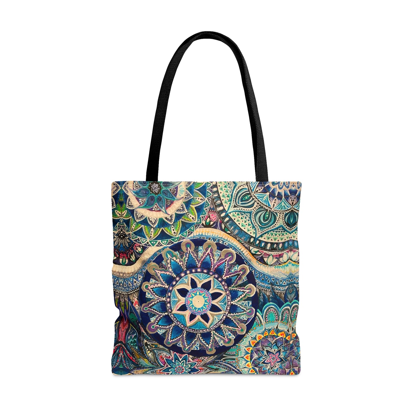 "Blue Mood" artwork printed Tote Bag (AOP)