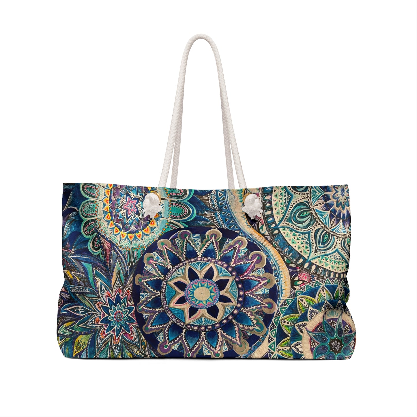 "Blue Mood" artwork printed Weekender Bag
