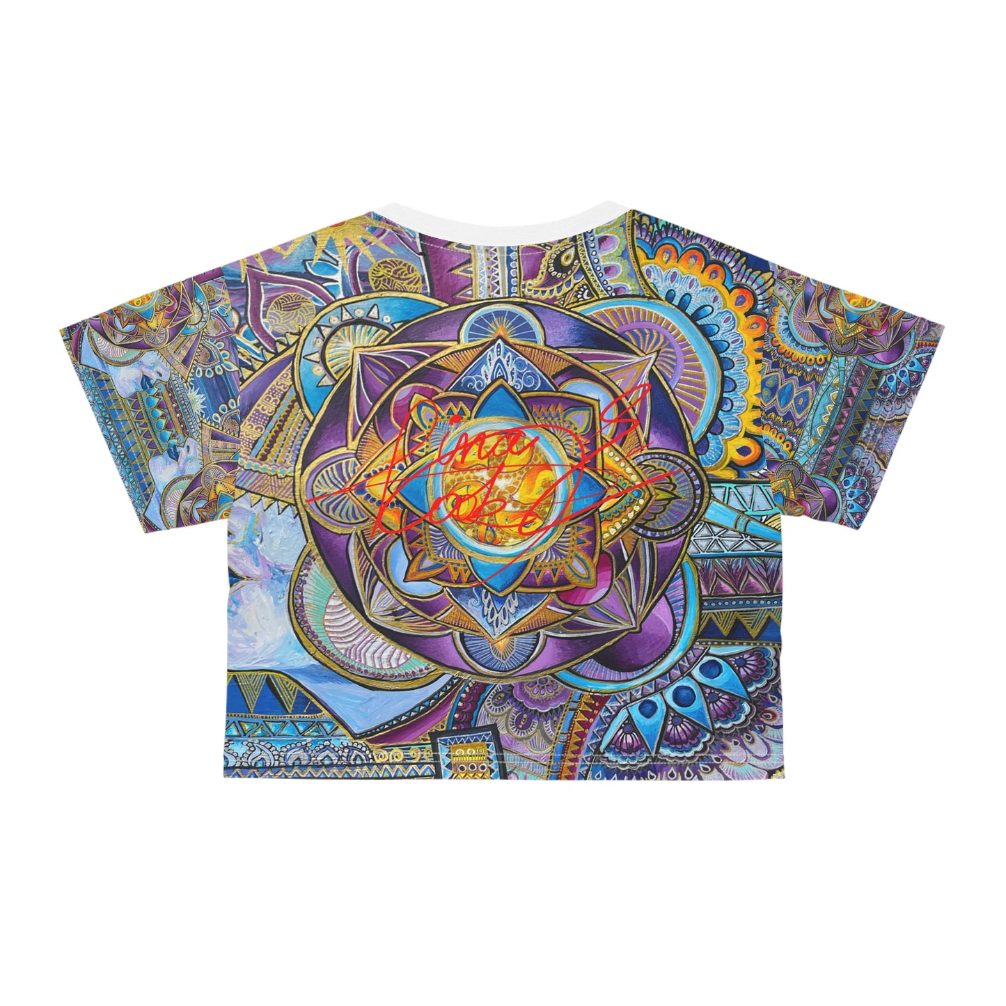 Purple Design Crop Tee