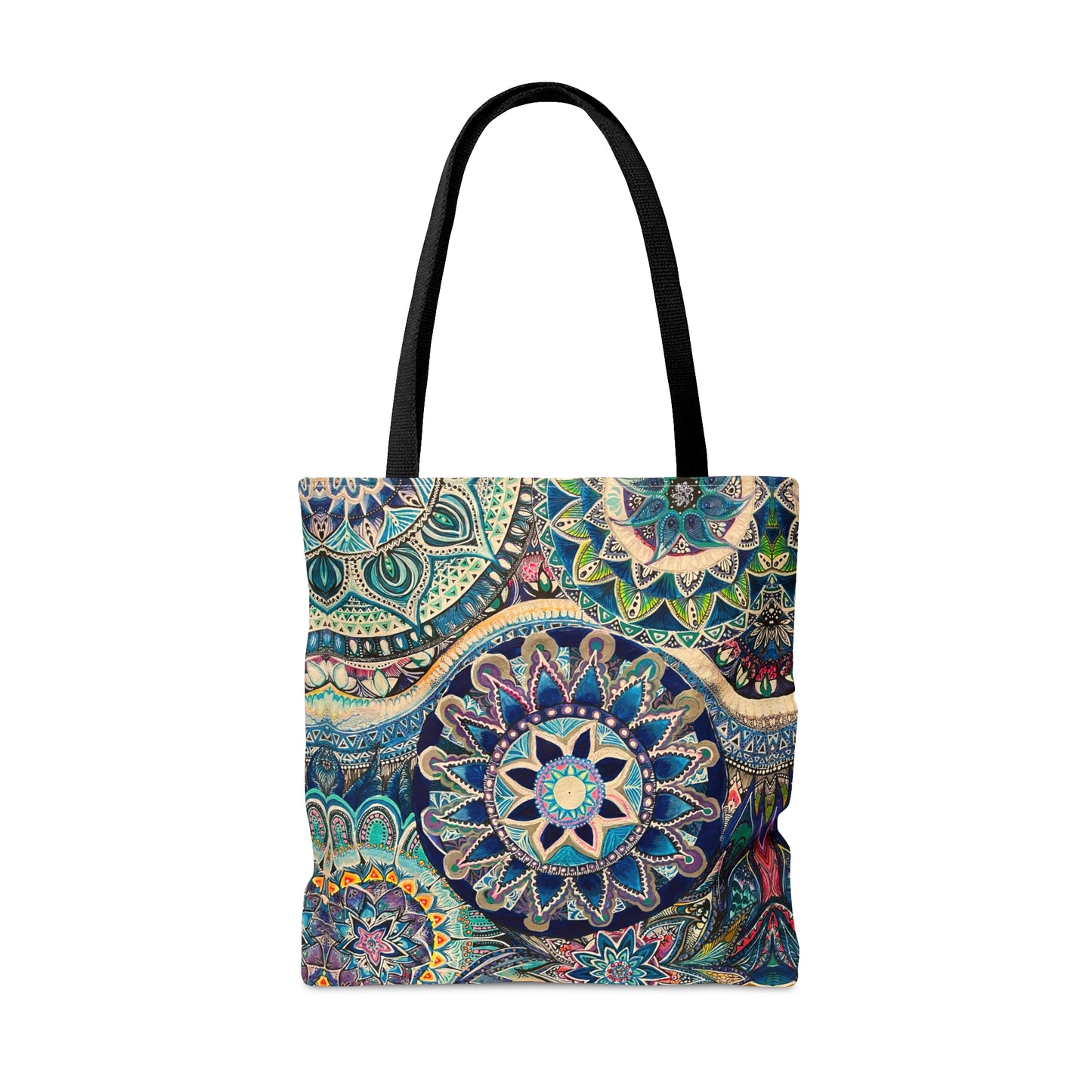 "Blue Mood" artwork printed Tote Bag (AOP)