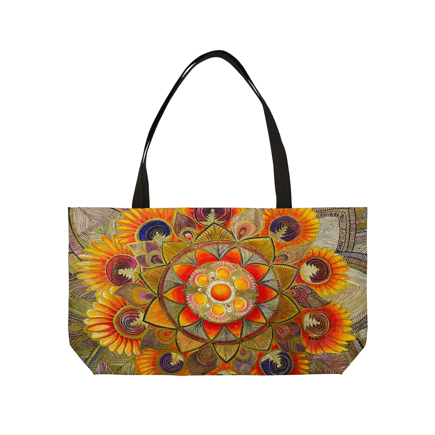 "Gold Mood" Weekender Tote Bag. Artwork by AINA COOK.