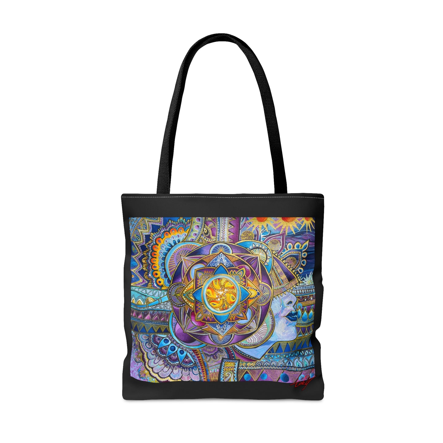 PURPLE MOOD Printed Tote Bag